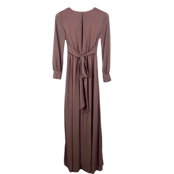 Baltic Born Women's XS Mauve Long Sleeve Fully Lined Maxi Dress Boho Fairycore - Picture 2 of 11
